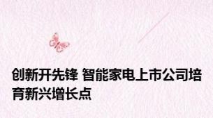 创新开先锋 智能家电上市公司培育新兴增长点