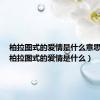 柏拉图式的爱情是什么意思详解（柏拉图式的爱情是什么）