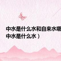 中水是什么水和自来水哪个贵（中水是什么水）
