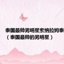 泰国最帅男明星索纳拉姆泰匹塔克(泰国最帅的男明星)