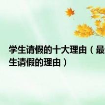 学生请假的十大理由（最适合学生请假的理由）