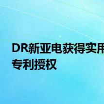 DR新亚电获得实用新型专利授权