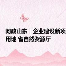 问政山东|企业建设新项目急需用地 省自然资源厅