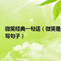 微笑经典一句话(微笑是什么仿写句子)