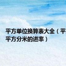 平方单位换算表大全(平方米和平方分米的进率)