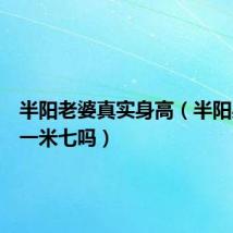 半阳老婆真实身高(半阳身高有一米七吗)