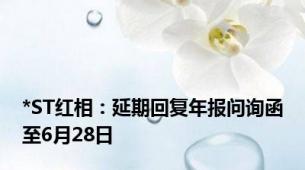 *ST红相：延期回复年报问询函至6月28日