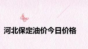 河北保定油价今日价格