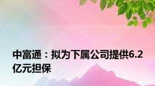 中富通：拟为下属公司提供6.2亿元担保