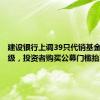 建设银行上调39只代销基金风险等级，投资者购买公募门槛抬高