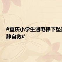 #重庆小学生遇电梯下坠迅速冷静自救#
