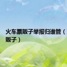 火车票贩子举报归谁管（火车票贩子）