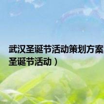 武汉圣诞节活动策划方案(武汉圣诞节活动)