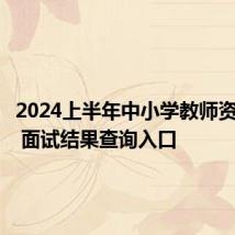 2024上半年中小学教师资格考试 面试结果查询入口
