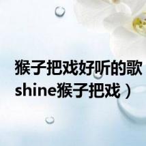 猴子把戏好听的歌(sunshine猴子把戏)