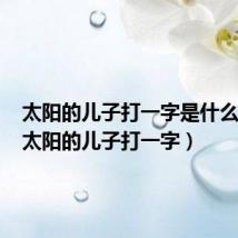 太阳的儿子打一字是什么字谜（太阳的儿子打一字）