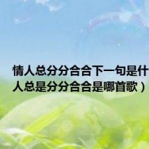 情人总分分合合下一句是什么(情人总是分分合合是哪首歌)