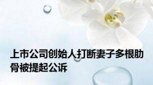 上市公司创始人打断妻子多根肋骨被提起公诉