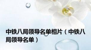 中铁八局领导名单相片（中铁八局领导名单）