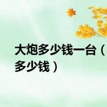 大炮多少钱一台（大炮多少钱）