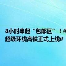 8小时串起“包邮区”!#长三角超级环线高铁正式上线#