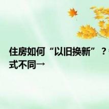 住房如何“以旧换新”？各地模式不同→