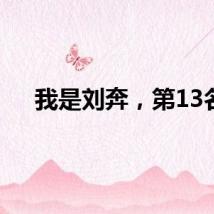 我是刘奔，第13名