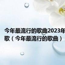 今年最流行的歌曲2023年是什么歌(今年最流行的歌曲)