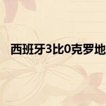 西班牙3比0克罗地亚