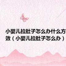 小婴儿拉肚子怎么办什么方法最有效(小婴儿拉肚子怎么办)