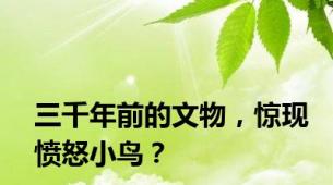 三千年前的文物，惊现愤怒小鸟？