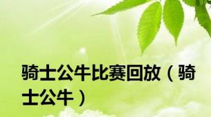 骑士公牛比赛回放（骑士公牛）