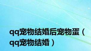 qq宠物结婚后宠物蛋（qq宠物结婚）
