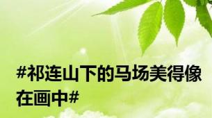 #祁连山下的马场美得像在画中#