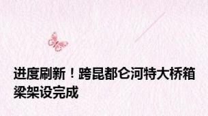 进度刷新！跨昆都仑河特大桥箱梁架设完成