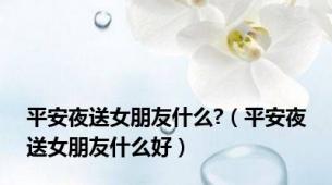 平安夜送女朋友什么?（平安夜送女朋友什么好）