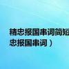 精忠报国串词简短（精忠报国串词）