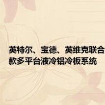英特尔、宝德、英维克联合推出首款多平台液冷铝冷板系统
