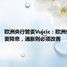 欧洲央行管委Vujcic:欧洲央行9月要降息,通胀则必须改善