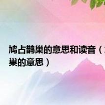 鸠占鹊巢的意思和读音（鸠占鹊巢的意思）