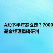 A股下半年怎么走?7000字,七基金经理重磅研判