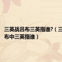 三英战吕布三英指谁?（三英战吕布中三英指谁）