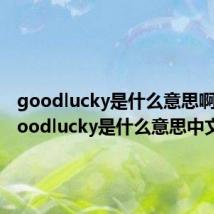 goodlucky是什么意思啊了（goodlucky是什么意思中文翻译）