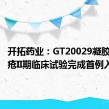 开拓药业:GT20029凝胶治疗痤疮II期临床试验完成首例入组