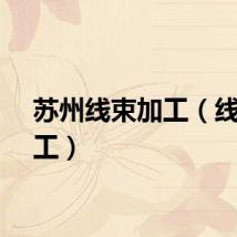 苏州线束加工（线束加工）