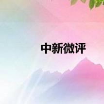 中新微评