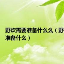 野炊需要准备什么么（野炊需要准备什么）