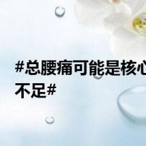 #总腰痛可能是核心力量不足#
