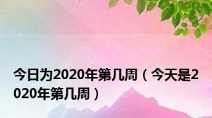 今日为2020年第几周（今天是2020年第几周）