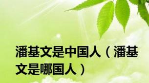 潘基文是中国人（潘基文是哪国人）